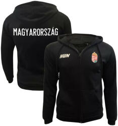  Magyarország pulóver felnőtt kapucnis-zippes fekete XS