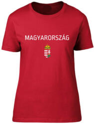 Magyarország póló felnőtt címeres Női piros XL