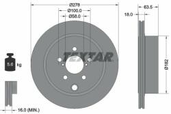 TEXTAR Disc frana TEXTAR PRO 92278503 (92278503)