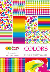 Happy Color Mintás papírkészlet 80g A4 15 lap 26 minta - Színes (14-013782)