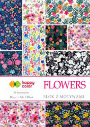 Happy Color Mintás papírkészlet 80g A4 15 lap 25 minta - Virágok (14-015046)