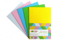 Happy Color Dekorgumi készlet A4 Plüsshatású 5 lap 5 szín (14-014810)