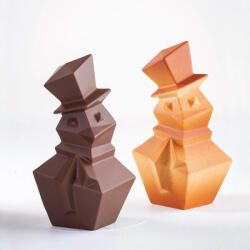 Pavoni Om de Zapada 3D, 12.5 x 12.1 x H 20 cm, Set Matrite Plastic 2 Subiecte Ciocolata (KT202)