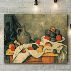 Pictorul Fericit Fruits on table (Still life with jug and drapery)- Pictură pe numere Panza pictura