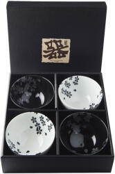 Made in Japan Black White Sakura tál szett 260ml 4db