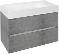 SAPHO Odetta ezüst tölgy mosdótartó szekrény két fiókkal (DT085-1111)