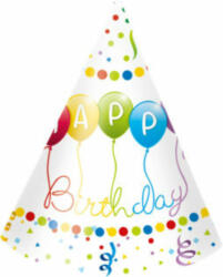  Happy Birthday Streamers - Szülinapi Parti Kalap - 6 db-os