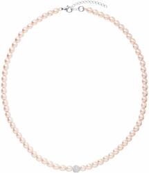 Evolution Group Colier romantic de perle cu cristale Preciosa 32063.3 rosaline
