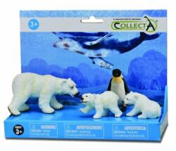 CollectA Set 4 figurine pictate manual Ursi polari si pinguin, 3 ani+ (COL84068LPP)