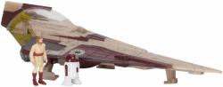 Jazwares Star Wars - Csillagok háborúja Micro Galaxy Squadron 13 cm-es jármű figurával - Jedi Starfighter (Delta 7-B) + Obi-Wan Kenobi és R4-P17 (SWJ0014)