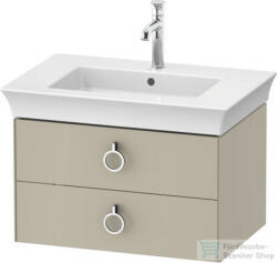 Duravit WHITE TULIP mosdó alá építhető függesztett 2 fiókos alsószekrény, 684 x 458 mm, Taupe High Gloss WT43510H3H3 (WT43510H3H3)