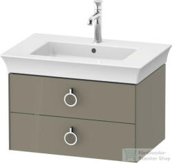 Duravit WHITE TULIP mosdó alá építhető függesztett 2 fiókos alsószekrény, 684 x 458 mm, Stone Grey High Gloss WT43510H2H2 (WT43510H2H2)