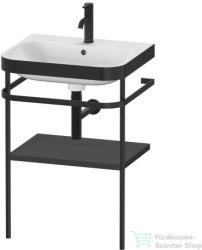 Duravit HAPPY D. 2 Plus bútorral aláépíthető mosdó 1 csaplyukkal, c-bonded fémállvánnyal, Graphit Super Matt HP4735O8080 (HP4735O8080)