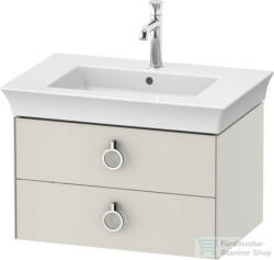 Duravit WHITE TULIP mosdó alá építhető függesztett 2 fiókos alsószekrény, 684 x 458 mm, Nordic White Satin Matt Lacquer WT435103939 (WT435103939)