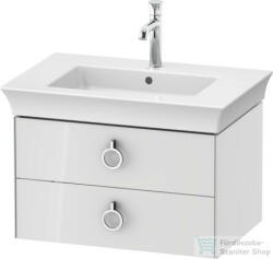 Duravit WHITE TULIP mosdó alá építhető függesztett 2 fiókos alsószekrény, 684 x 458 mm, White High Gloss Lacquer WT435108585 (WT435108585)