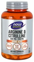 NOW Arginină & Citrulină 500 mg / 250 mg 120 caps