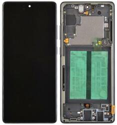 NBA001LCD10112002277 Samsung Galaxy A71 5G UW fekete OEM LCD kijelző érintővel kerettel, előlap (NBA001LCD10112002277)