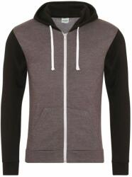 Just Hoods Férfi pulóver Retro Zoodie - Sötétszürke melírozott / fekete | XS (JH059-1000082198)