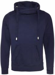 Just Hoods Pulóver keresztezett gallérral - Sötétkék | 2XL (JH021-1000080695)