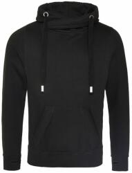 Just Hoods Pulóver keresztezett gallérral - Fekete | 2XL (JH021-1000080690)