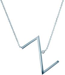SAVICKI Сребърно колие с буква z, бял сапфир 0.04К, 45 см