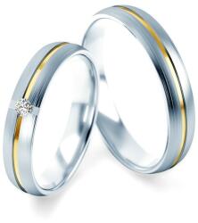 SAVICKI Сватбени халки: двуцветно злато, кръгли. 4 мм - savicki - 3 029,58 лв