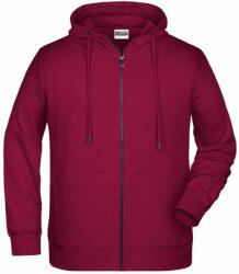 Daiber Hanorac pentru bărbați cu fermoar din bumbac bio 8026 - Vin | XL (8026-1781005)