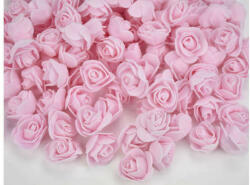  Polifoam rózsa fej midi virágfej habvirág 3 cm babarózsaszín habrózsa