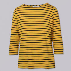 Willsoor Női póló mustársárga színben, csíkos mintával 14380