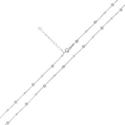 BeSpecial Lant argint Forzentina cu zirconii rotunde 60 cm (LTU0116)