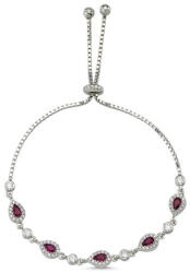 BeSpecial Bratara argint reglabila cu zirconii rubinii (BTU0330)
