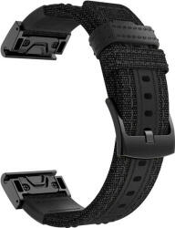 Ricardo Curea din nailon Ricardo 22mm (pentru Garmin Fenix 7/6/5, Epix 2, MARQ, etc. ), neagră, QuickFit