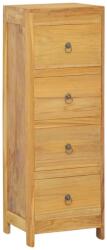 vidaXL Comodă cu sertare, 30x30x90 cm, lemn masiv tec (340741) Comoda