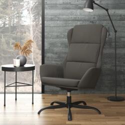 vidaXL Scaun de relaxare, gri închis, piele întoarsă ecologică (341421)