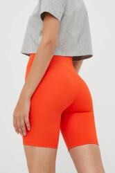P. E Nation pantaloni scurți de antrenament Rudimental femei, culoarea portocaliu, neted, high waist 9BYY-SZD08G_22X