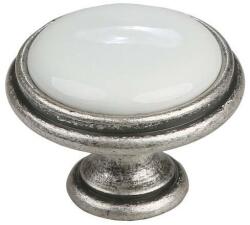 Demos Bútorfogantyú Margarita ócink/porcelán/fehér Tulip (dem-288811)