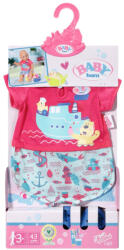 Zapf Creation BABY born - Pijama baie si papucei 43 cm - ZF830628 (ZF830628) Papusa