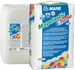 Mapei Mapelastic Turbo - Mortar bicomponent pentru hidroizolarea teraselor, balcoanelor, piscinelor sau a placarilor ceramice existente (Variante produs: set de 36 kg (comp. A 20 kg, comp. B 16 kg))