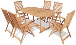 vidaXL Set mobilier cu scaune, pliabile, 7 piese, lemn tec 43032