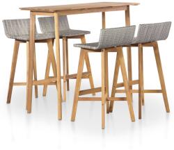 vidaXL Set mobilier 5 piese, lemn acacia 44222