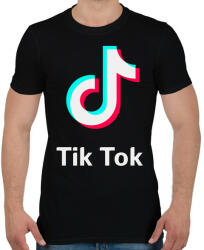 printfashion TIKTOK - Férfi póló - Fekete (2122104)