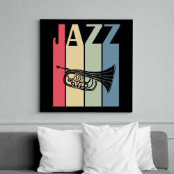 printfashion Jazz music - Vászonkép - Fekete (7658421)