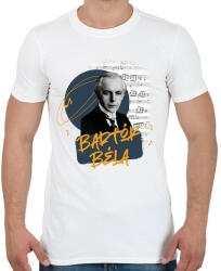 printfashion Bartók Béla - Férfi póló - Fehér (7642627)