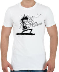 printfashion Punk forever - Férfi póló - Fehér (7666163)