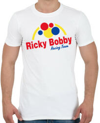 printfashion Ricky Bobby Racing Team - Férfi póló - Fehér (7698161)