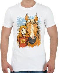 printfashion Ló gazdi - Férfi póló - Fehér (7644409)