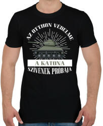 printfashion Az otthon védelme - Férfi póló - Fekete (7701734)