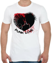 printfashion Punk love - Férfi póló - Fehér (7668492)