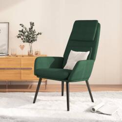 vidaXL Scaun de relaxare, verde închis, material textil (341317)