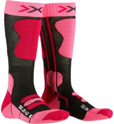 X-Socks Ski Junior 4.0 Anthracite Melange/Fluo Pink - 35-38